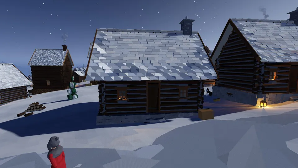 Winter Market: Village lane